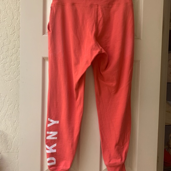 DKNY Coral Sweatpants with White Branding - Picture 1 of 9